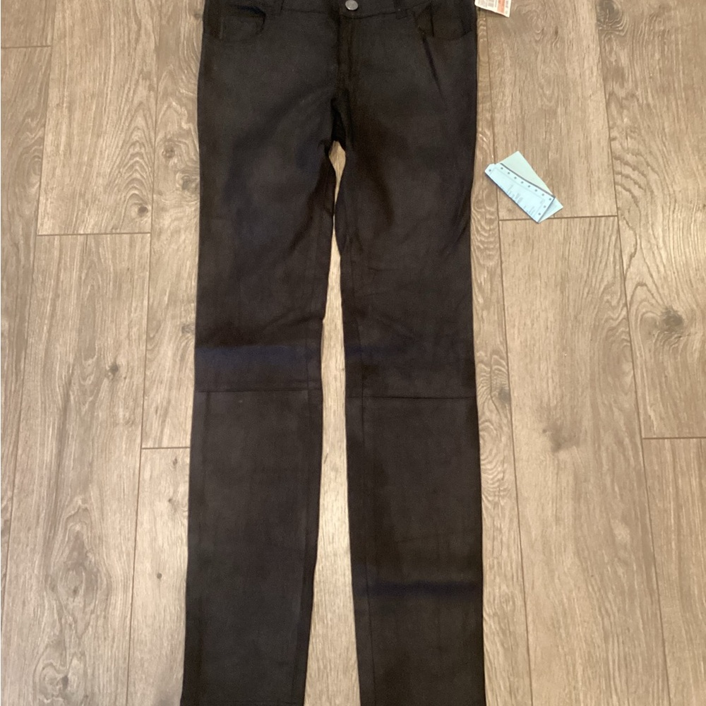 New With Tags L’Agence 100% Lambskin Black Women's Pants